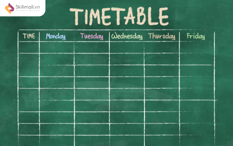 Cách làm thời gian biểu trên Excel