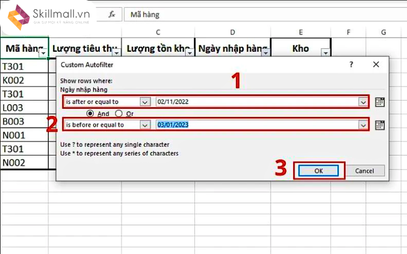 Sử dụng Date Filters để lọc ngày tháng trong Excel