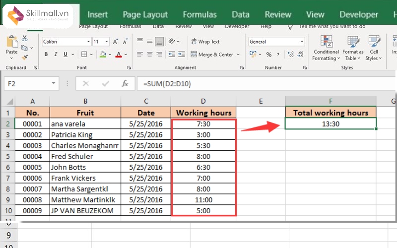 Cách cộng thời gian trong Excel