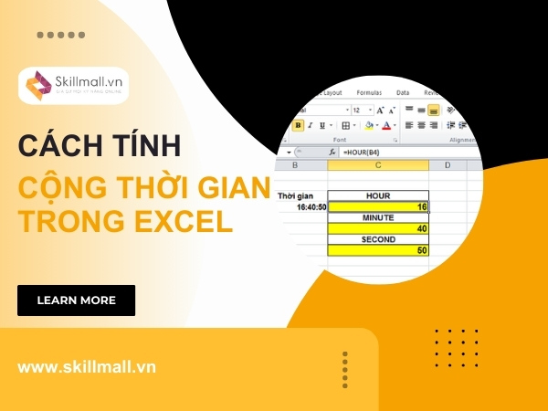cộng thời gian trong Excel