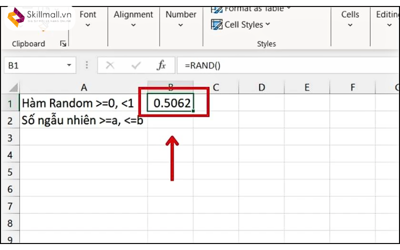 hàm ngẫu nhiên không trùng trong excel - Hàm RAND()