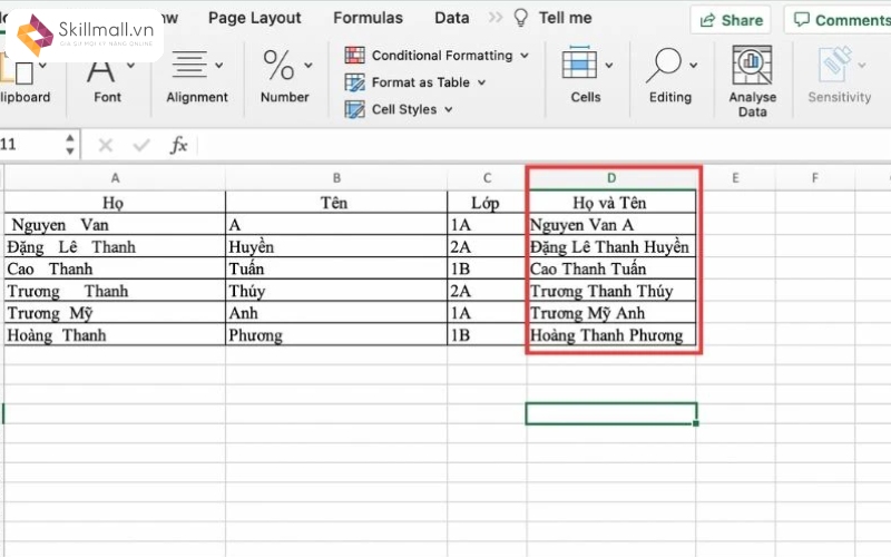 Hàm TRIM - Hàm xóa ký tự trong Excel phổ biến
