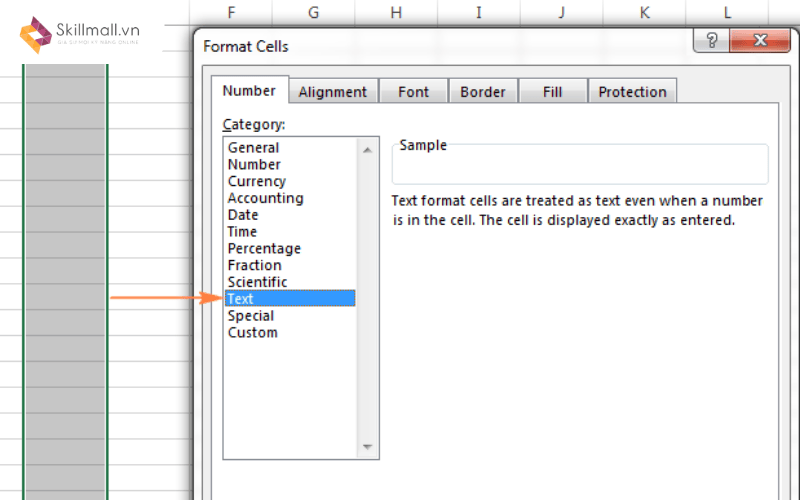 Sử dụng Formar cells để chuyển date sang text trong excel